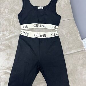 Celine sport bra and biker short